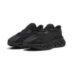 Buty do biegania unisex SOFTRIDE Frequence PUMA Black Flat Dark Gray. Czarne obuwie sportowe damskie Puma, z materiału, bez zapięcia, do biegania. Za 309.99 zł.