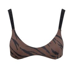 Góra od bikini Sundek Bralette Top. Brązowe bikini SUNDEK, bez wzorów, z elastanu. W wyprzedaży za 145.00 zł.