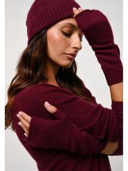 AUTHENTIC CASHMERE Kaszmirowe ocieplacze "Serre" w kolorze bordowym rozmiar: onesize. Czerwone rękawiczki damskie AUTHENTIC CASHMERE, bez wzorów, z kaszmiru. Za 127.35 zł.