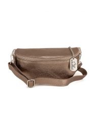 Anna Morellini Skórzana saszetka "Azzurra" w kolorze jasnobrązowym - 21 x 13 x 6 cm rozmiar: onesize. Brązowe nerki i saszetki damskie Anna Morellini, bez wzorów, z materiału. Za 130.99 zł.