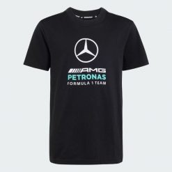 Koszulka Mercedes - Amg Petronas Formula 1 Team Dna Graphic Tee. Czarne bluzki damskie Adidas, bez wzorów, eleganckie, bez kołnierzyka, bez ramiączek. Za 145.00 zł.