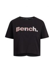 Bench Koszulka "Eryn" w kolorze czarnym rozmiar: 42. Czarne bluzki damskie Bench, bez wzorów, z bawełny, bez kołnierzyka, bez ramiączek. Za 57.06 zł.