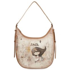 Beżowa Elegancka Damska Torebka Na Ramię Anekke Z Laleczką. Brązowe shopper bag Anekke, ze skóry ekologicznej, na ramię, bez dodatków. Za 379.00 zł.