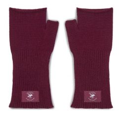 Rękawiczki Damskie Beverly Hills Polo Club. Czerwone rękawiczki damskie Beverly Hills Polo Club, bez wzorów, z dzianiny. Za 49.99 zł.