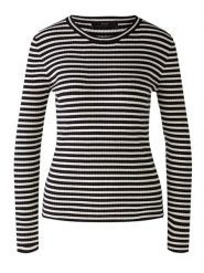 Oui Sweter w kolorze czarno-kremowym rozmiar: 40. Brązowe swetry klasyczne damskie Oui, bez kołnierzyka. Za 126.99 zł.