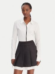 KARL LAGERFELD Koszula B1W17078 Biały Regular Fit. Białe koszule damskie KARL LAGERFELD, xxl, bez wzorów, z bawełny, bez kołnierzyka, bez ramiączek. Za 649.99 zł.