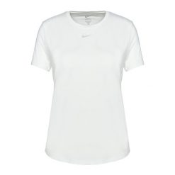 Koszulka damska Nike One Classic Dri-Fit. Białe bluzki damskie Nike, xl, bez wzorów, sportowe, bez kołnierzyka, bez ramiączek. Za 159.99 zł.