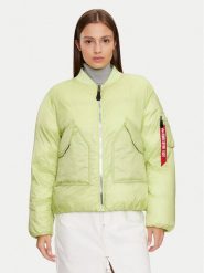 Alpha Industries Kurtka bomber 148004 Zielony Regular Fit. Zielone kurtki damskie Alpha Industries, s, bez wzorów, z syntetyku, bez kaptura. Za 479.99 zł.