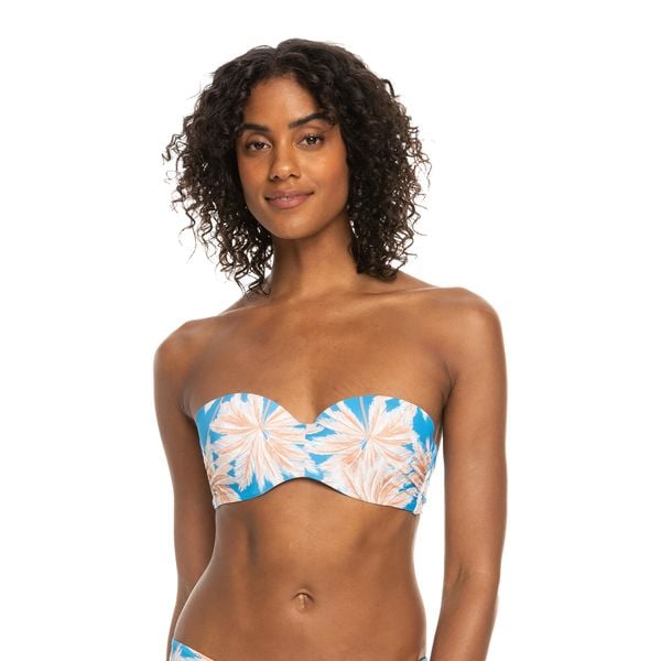 Góra od stroju kąpielowego ROXY PT Love The Beach Vibe. Niebieskie bikini Roxy, bez wzorów. Za 83.99 zł.
