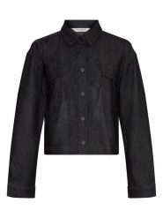 MOSS COPENHAGEN Kurtka dżinsowa w kolorze czarnym rozmiar: S/M. Czarne kurtki damskie Moss Copenhagen, m, bez wzorów, bez kaptura. Za 184.02 zł.