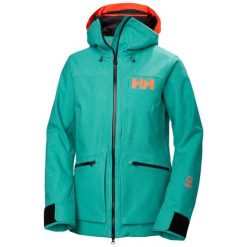 Damska kurtka turystyczna Helly Hansen Powderqueen 3.0. Zielone kurtki sportowe damskie Helly Hansen, na zimę, bez wzorów, bez kaptura. W wyprzedaży za 1,583.85 zł.