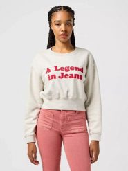 DAMSKA BLUZA WRANGLER RELAXED SWEATSHIRT OAT 112362582. Bluzy damskie Wrangler, xs, bez wzorów, bez kaptura. Za 169.99 zł.