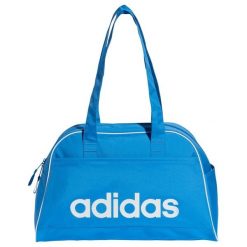 Damska torba sportowa adidas Essentials. Niebieskie torby sportowe Adidas, bez wzorów, z materiału. Za 110.99 zł.