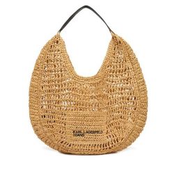 Torebka Karl Lagerfeld Jeans. Brązowe torebki klasyczne damskie Karl Lagerfeld Jeans, z jeansu, bez dodatków. Za 429.99 zł.