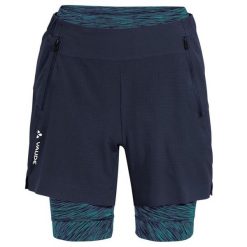 Spodenki kolarskie damskie Vaude Altissimi z wkładką. Niebieskie spodenki sportowe damskie Vaude, na lato, xs, bez wzorów, z materiału, rowerowe. Za 180.94 zł.