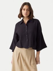 Vero Moda Koszula Natali 10279685 Czarny Standard Fit. Czarne koszule damskie Vero Moda, s, bez wzorów, z bawełny, bez kołnierzyka, bez ramiączek. Za 139.99 zł.