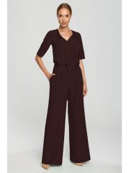 Made of emotion Kombinezon w kolorze brązowym rozmiar: XXL. Brązowe kombinezony damskie Made Of Emotion, xxl, bez wzorów, bez kołnierzyka, bez ramiączek. Za 209.99 zł.