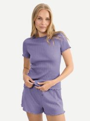 Triumph Koszulka piżamowa Mix & Match 10227214 Fioletowy Regular Fit. Fioletowe koszule nocne i halki Triumph, bez wzorów, z bawełny, bez ramiączek. Za 109.99 zł.