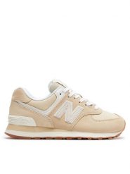 New Balance Sneakersy WL574QB2 Beżowy. Brązowe obuwie sportowe damskie New Balance, z materiału, bez zapięcia. Za 309.99 zł.
