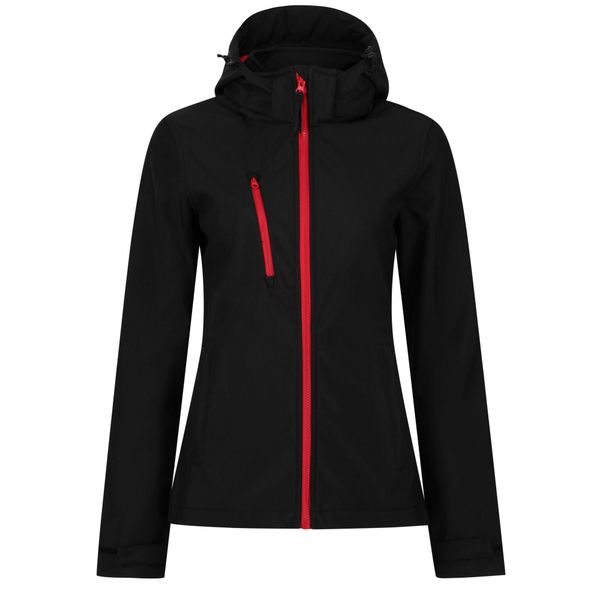Kurtka Damska Venturer 3 Layer Hooded Soft Shell Jacket. Czarne kurtki damskie Regatta, xl, bez wzorów, bez kaptura. Za 210.99 zł.