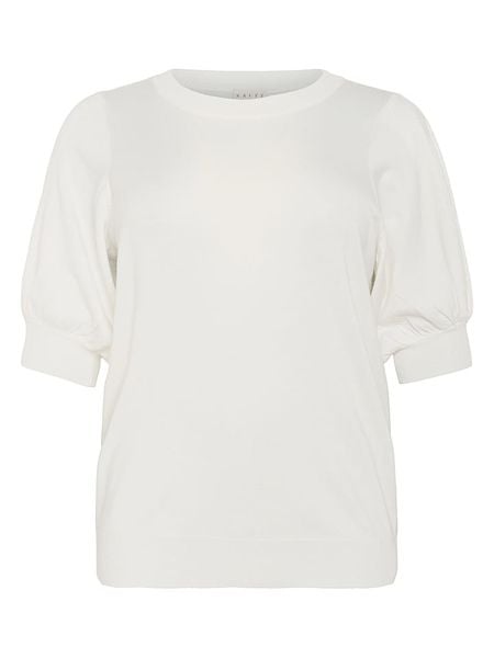 KAFFE curve Sweter w kolorze kremowym rozmiar: L. Brązowe swetry klasyczne damskie KAFFE curve, l, bez kołnierzyka. Za 83.03 zł.