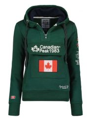 Canadian Peak Bluza "Gyrelle" w kolorze zielonym rozmiar: XL. Zielone bluzy damskie Canadian Peak, xl, z aplikacjami, z bawełny, z kapturem. Za 119.40 zł.
