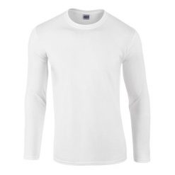 Koszulka Z Długim Rękawem Unisex Softstyle Dla Dorosłych. Niebieskie bluzki damskie GILDAN, xl, bez wzorów, sportowe, bez kołnierzyka, bez ramiączek. Za 77.99 zł.