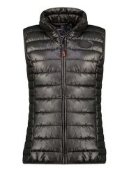 Geographical Norway Kamizelka pikowana "Annecy" w kolorze czarnym rozmiar: XXL. Czarne kamizelki damskie Geographical Norway, xxl, z aplikacjami, bez kaptura. Za 109.26 zł.