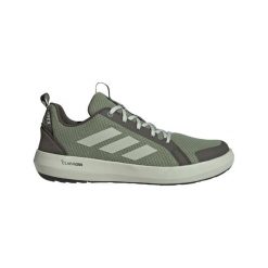 Buty trekkingowe adidas Terrex Boat. Zielone obuwie trekkingowe damskie Adidas, bez zapięcia. Za 357.80 zł.