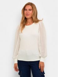 Kaffe Bluzka Serena 10508116 Écru Regular Fit. Bluzki damskie Kaffe, xs, bez wzorów, z wiskozy, bez kołnierzyka, bez ramiączek. W wyprzedaży za 129.99 zł.