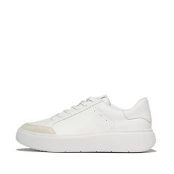 Damskie zamszowe trampki FitFlop Rtg. Białe trampki damskie FIT FLOP, bez wzorów, ze skóry, bez zapięcia. Za 523.00 zł.