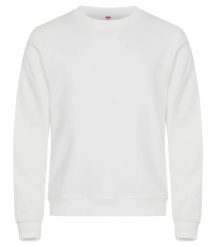 Clique Miami Roundneck — unisex bluza z bawełny i recyklowanego poliestru – Off. Białe bluzy damskie CLIQUE, xl, bez wzorów, z bawełny, bez kaptura. Za 164.44 zł.