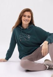 Bluza z kapturem B-FUNDY. Niebieskie bluzy damskie Volcano, s, bez wzorów, z dresówki, z kapturem. Za 159.99 zł.