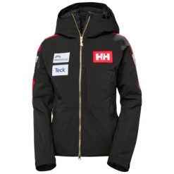 Damska ocieplana kurtka narciarska Helly Hansen World Cup. Czarne kurtki damskie Helly Hansen, na zimę, bez wzorów, bez kaptura. W wyprzedaży za 2,381.00 zł.