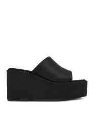 DeeZee Klapki CEO-CWBFS2504 Czarny. Czarne klapki damskie DeeZee, bez wzorów, z materiału, bez obcasa, bez zapięcia. Za 149.99 zł.