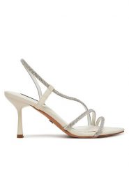 Nine West Sandały R25SS019000 Écru. Sandały damskie Nine West, bez wzorów, z materiału, bez obcasa, na szpilce, bez zapięcia. Za 229.99 zł.