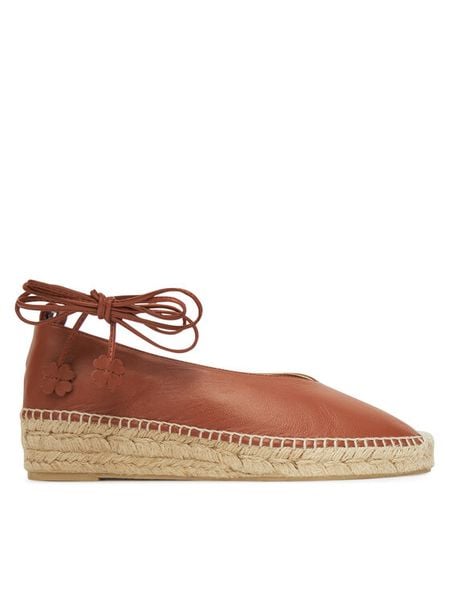 Castañer Espadryle Gea/2/250 025339 Brązowy. Brązowe espadryle damskie Castañer, bez wzorów, ze skóry, bez obcasa. Za 619.99 zł.