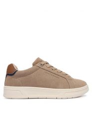 Tommy Hilfiger Sneakersy T3X9-35244-0318 M Beżowy. Brązowe buty sportowe chłopięce Tommy Hilfiger, ze skóry, bez zapięcia. Za 364.99 zł.