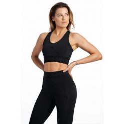 Stanik fitness cardio Rough Radical Chic Sports Bra. Czarne biustonosze sportowe damskie ROUGH RADICAL, bez wzorów. Za 99.99 zł.