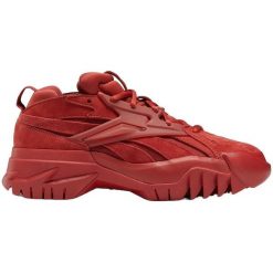 Adidasy Reebok X Cardi B Club C V2, Kobiety. Czerwone obuwie sportowe damskie Reebok, ze skóry, bez zapięcia. W wyprzedaży za 390.00 zł.