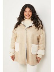 Curvy Lady Kurtka przejściowa w kolorze beżowym rozmiar: 44/46. Brązowe kurtki damskie Curvy Lady, bez wzorów, bez kaptura. Za 227.31 zł.