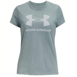 Koszulka Damska Under Armour. Zielone koszulki sportowe damskie Under Armour, bez wzorów, bez ramiączek. Za 76.99 zł.