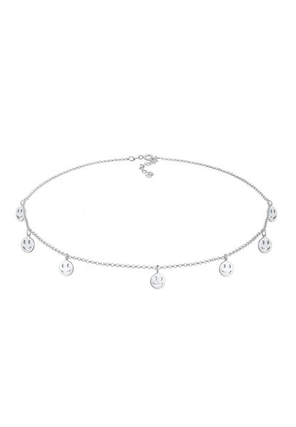 Elli Damski choker z smiling face Basic wykonany ze srebra próby 925 Sterling Silver Naszyjniki 1 ct. Szare naszyjniki damskie Elli, srebrne. Za 203.99 zł.
