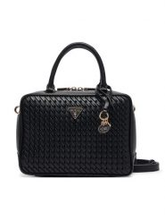 Guess Torebka Kora HWWG97 48050 Czarny. Czarne kuferki damskie Guess, z aplikacjami, ze skóry, bez dodatków. Za 674.99 zł.