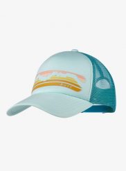 Czapka z daszkiem Buff Trucker Cap - chara mint. Niebieskie czapki z daszkiem damskie Buff, bez wzorów, z bawełny. Za 109.99 zł.