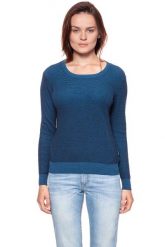 DAMSKI SWETER WRANGLER TWO TONE KNIT NAVY W81081P35 112132225. Niebieskie swetry klasyczne damskie Wrangler, s, z bawełny, bez kołnierzyka. W wyprzedaży za 69.99 zł.