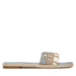 Espadryle Roxy. Niebieskie espadryle damskie Roxy, bez wzorów, bez obcasa. Za 119.99 zł.