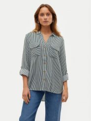 Vero Moda Koszula Bumpy 10275283 Zielony Regular Fit. Zielone koszule damskie Vero Moda, s, bez wzorów, z wiskozy, bez kołnierzyka, bez ramiączek. Za 79.99 zł.