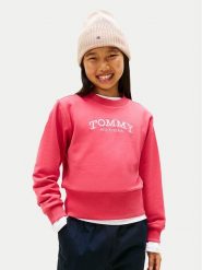 Tommy Hilfiger Bluza KG0KG08989 Różowy Regular Fit. Czerwone bluzy dziewczęce Tommy Hilfiger, bez wzorów, z bawełny, bez ramiączek, bez kaptura. Za 289.99 zł.