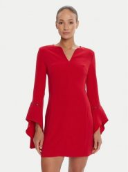 Rinascimento Sukienka koktajlowa CFC0126187003 Czerwony Slim Fit. Czerwone sukienki damskie Rinascimento, bez wzorów, z syntetyku, wizytowe, bez ramiączek. Za 469.99 zł.